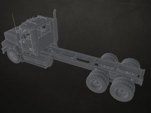 Classic Truck - Black - Low Poly 3D Модель