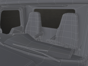 Classic Truck - Black - Low Poly 3D Модель