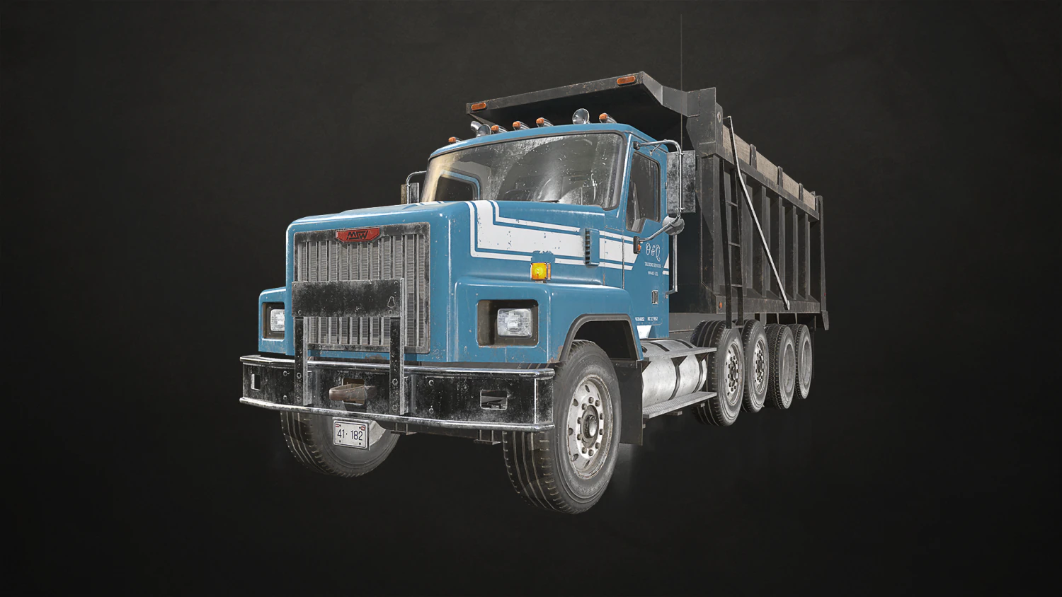 Classic Dump Truck - Low Poly 3D Model .c4d .max .obj .3ds .fbx .stl .blend