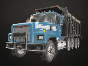 Classic Dump Truck - Low Poly Modèle 3D