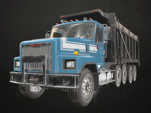 Classic Dump Truck - Low Poly 3D Model
