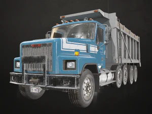 Classic Dump Truck - Low Poly 3D Model