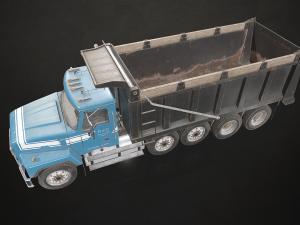 Classic Dump Truck - Low Poly Modèle 3D