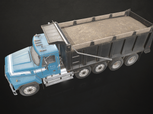 Classic Dump Truck - Low Poly Modèle 3D