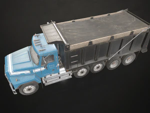 Classic Dump Truck - Low Poly 3D Model