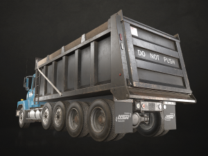 Classic Dump Truck - Low Poly Modèle 3D