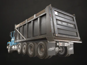 Classic Dump Truck - Low Poly 3D Model
