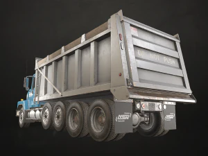 Classic Dump Truck - Low Poly 3D Model