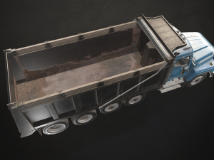 Classic Dump Truck - Low Poly Modèle 3D