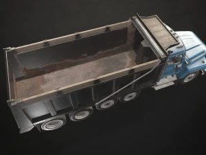 Classic Dump Truck - Low Poly 3D Model