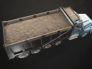 Classic Dump Truck - Low Poly 3D Model