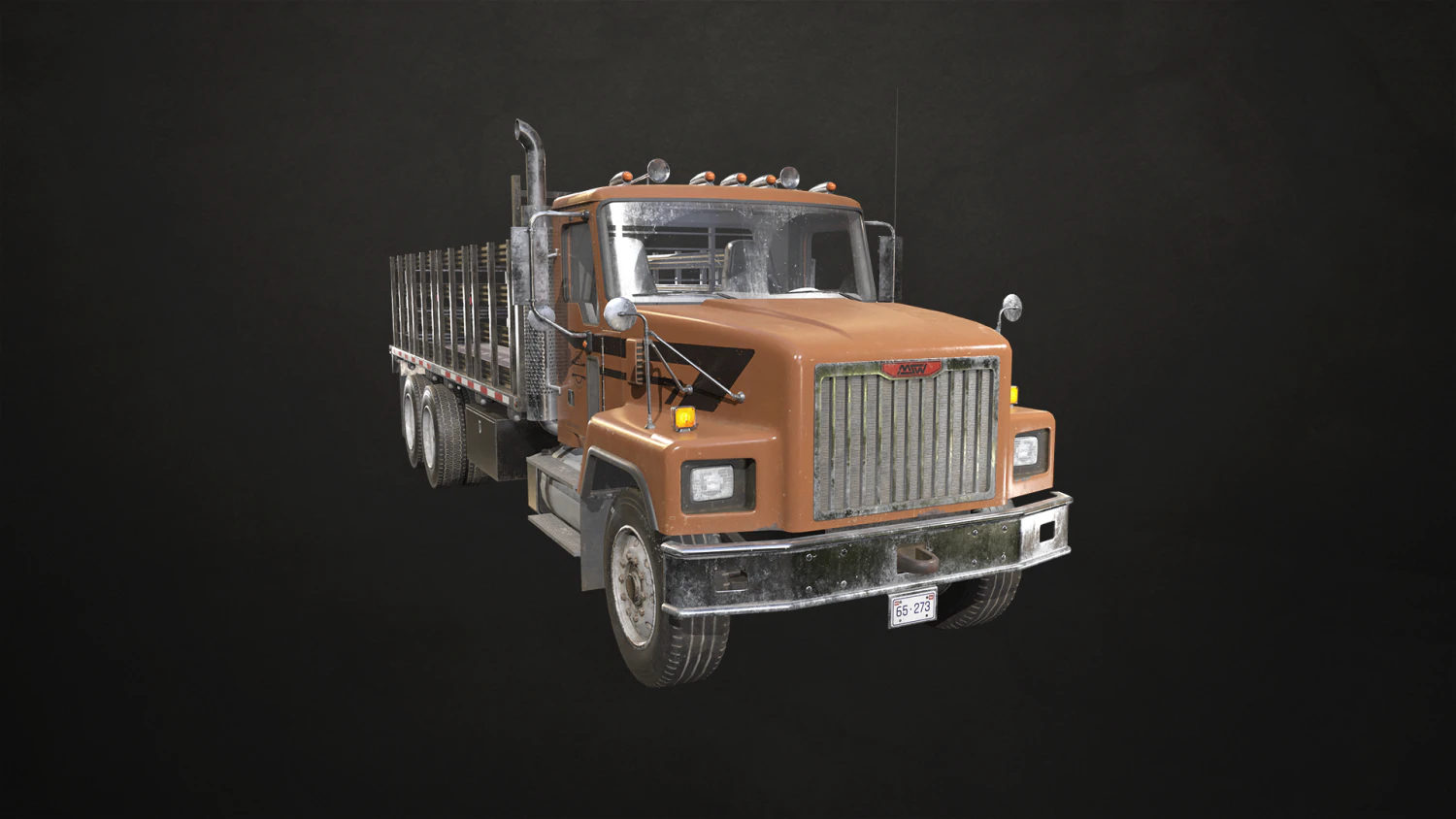 Classic Flatbed Truck - Low Poly 3D Model .c4d .max .obj .3ds .fbx .stl .blend 