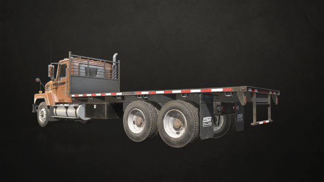 Classic Flatbed Truck - Low Poly 3D Model in Truck 3DExport