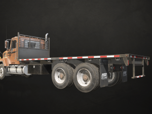 Classic Flatbed Truck - Low Poly 3D-Modell