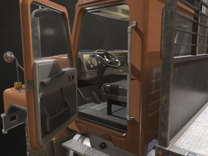 Classic Flatbed Truck - Low Poly 3D-Modell