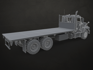 Classic Flatbed Truck - Low Poly 3D-Modell