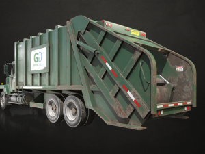 Classic Garbage Truck - Low Poly 3D-Modell