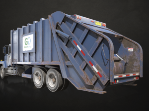 Classic Garbage Truck - Low Poly 3D-Modell