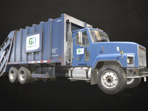Classic Garbage Truck - Low Poly 3D-Modell