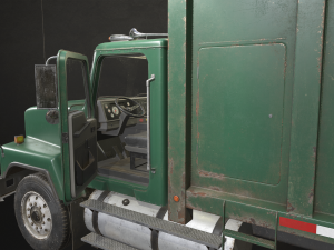 Classic Garbage Truck - Low Poly 3D-Modell