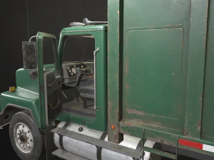 Classic Garbage Truck - Low Poly 3D Model