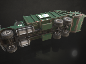 Classic Garbage Truck - Low Poly 3D-Modell