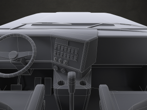 Classic Garbage Truck - Low Poly 3D-Modell