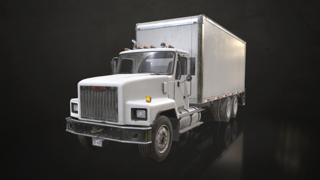 Classic Cargo Truck - Low Poly 3D Модель .c4d .max .obj .3ds .fbx .stl .blend 