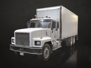 Classic Cargo Truck - Low Poly 3D Model