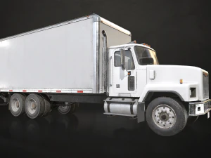 Classic Cargo Truck - Low Poly 3D Model