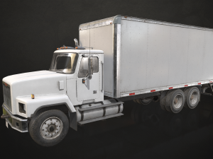 Classic Cargo Truck - Low Poly 3D Модель