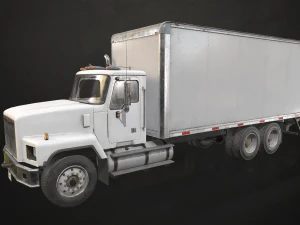 Classic Cargo Truck - Low Poly 3D Model