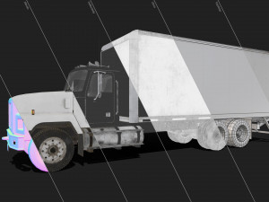 Classic Cargo Truck - Low Poly 3D Модель