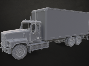 Classic Cargo Truck - Low Poly 3D Модель