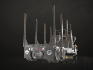 Classic Logging Truck - Low Poly 3D-Modell