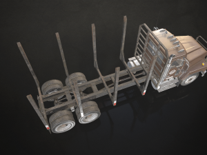 Classic Logging Truck - Low Poly 3D-Modell