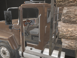 Classic Logging Truck - Low Poly 3D-Modell