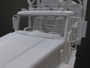 Classic Logging Truck - Low Poly 3D-Modell