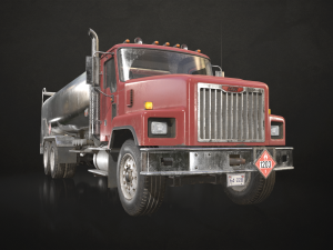 Classic Fuel Truck - Low Poly 3D-Modell