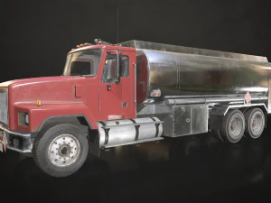 Classic Fuel Truck - Low Poly 3D Model