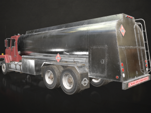 Classic Fuel Truck - Low Poly Modello 3D