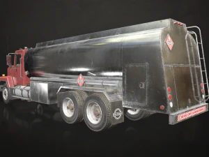 Classic Fuel Truck - Low Poly 3D Model