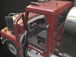 Classic Fuel Truck - Low Poly Modello 3D