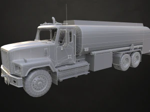 Classic Fuel Truck - Low Poly 3D Model