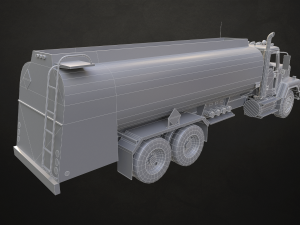 Classic Fuel Truck - Low Poly Modello 3D