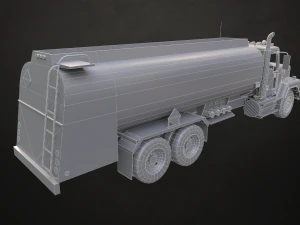Classic Fuel Truck - Low Poly 3D Model