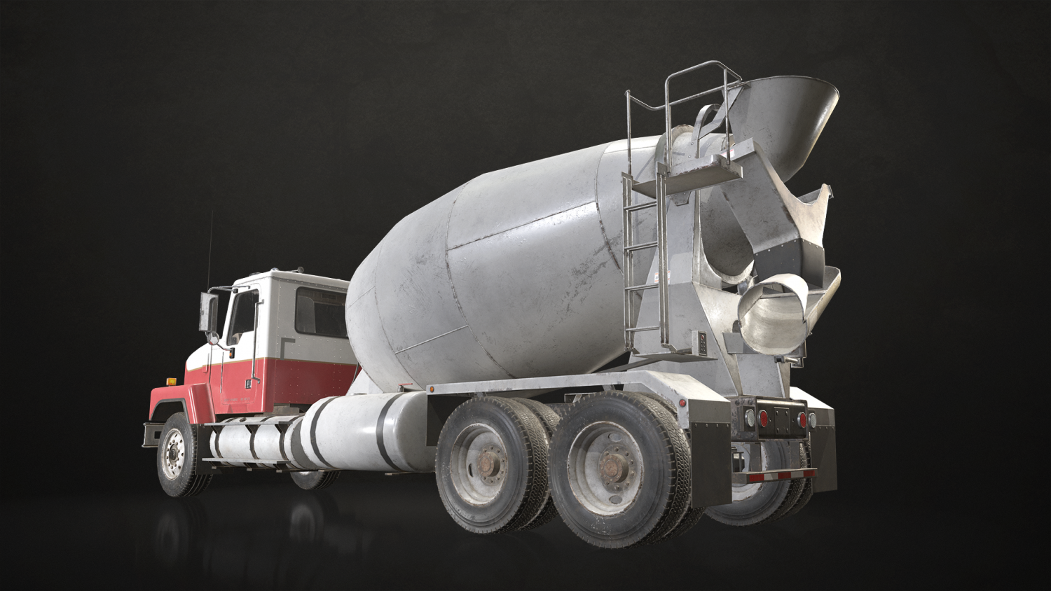 Volvo FMX truck Concrete Mixer - customized 3D Model in Truck 3DExport