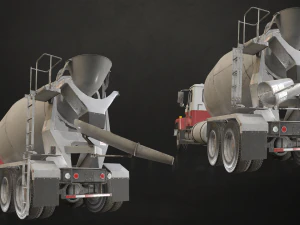 Классический автобетоносмеситель &mdash; низкополигональная 3D Модель