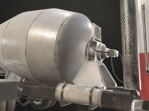 Classic Mixer Truck - Low Poly Model 3D
