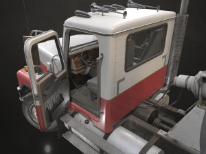 Classic Mixer Truck - Low Poly Model 3D